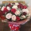 Just Perfect - all rose bouquet hand tied - Pink & Red Roses
