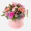 Secret Whispers - hat box arrangement in shades pf pink