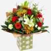Blooming Festive hand tied bouquet in water