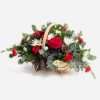 Holiday Happiness - basket arrangement of festive flowers