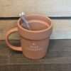 Plant pot mug & 7 spoon