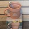 Plant pot mug & shovel spoon gift