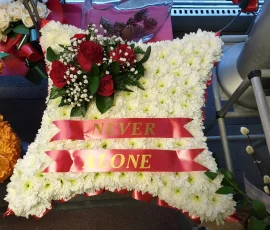 Classic Cushion Funeral flowers Halifax