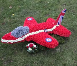 Red Arrow Funeral Tribute Hawk Jet